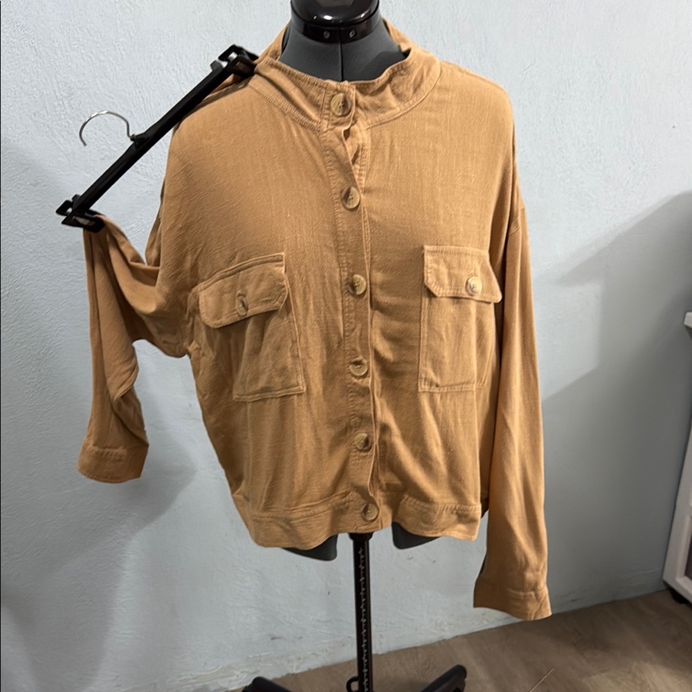 Tan Button-Up Jacket